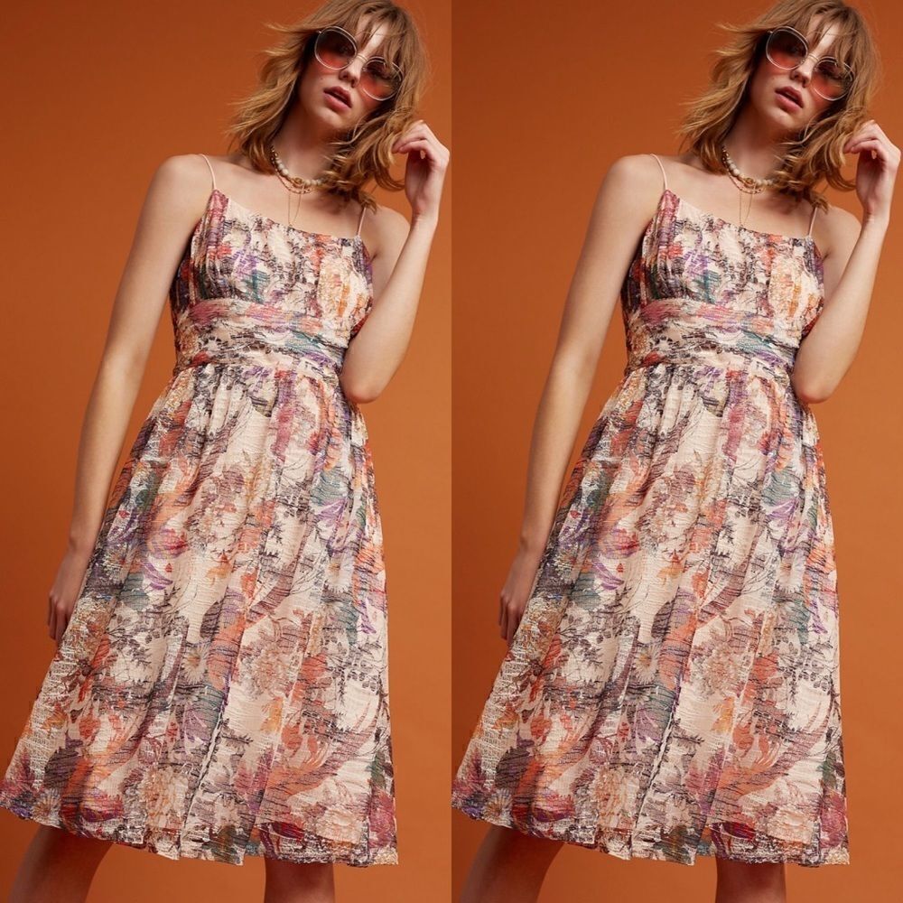 ANTHROPOLOGIE maeveMackenzie Floral Dress 